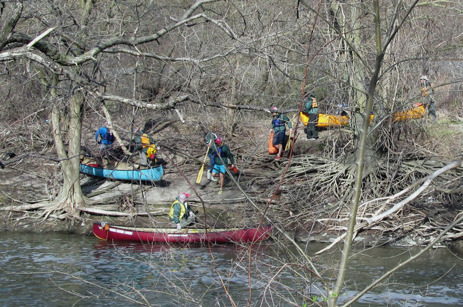 Re-entering after the second portage