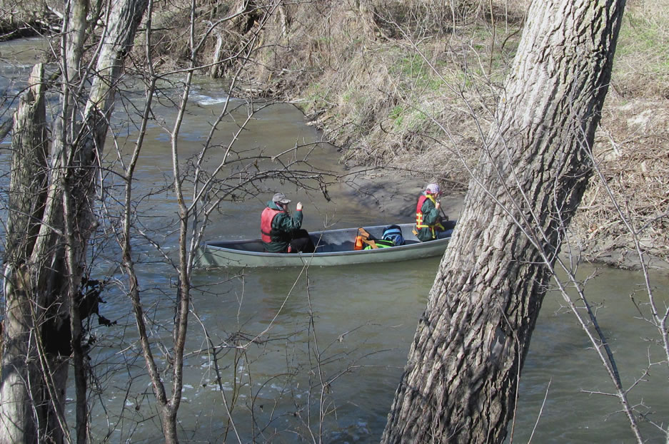 Aground on a sandbar